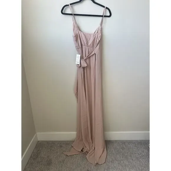 Show Me Your Mumu Liz Maxi Bridesmaid Wedding Dress Dusty Blush Crisp NWT$188 S - Picture 4 of 9